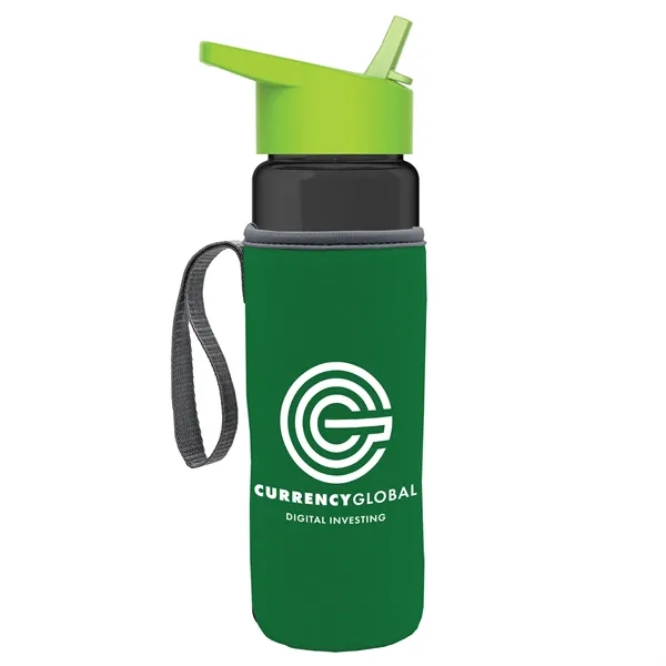 24 Oz Bottle- Flip Straw Lid & Insulator Caddy... from ASI 40480 Koozie Group