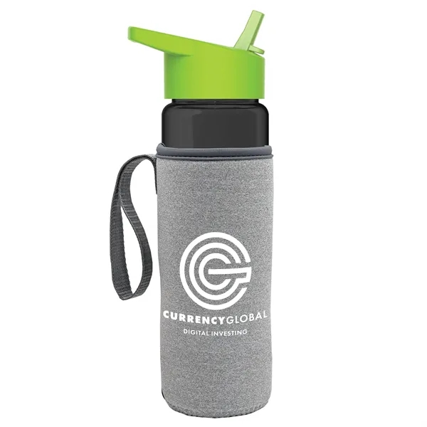 24 Oz Bottle- Flip Straw Lid & Insulator Caddy... from ASI 40480 Koozie Group