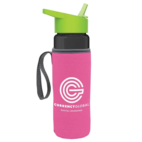 24 Oz Bottle- Flip Straw Lid & Insulator Caddy... from ASI 40480 Koozie Group