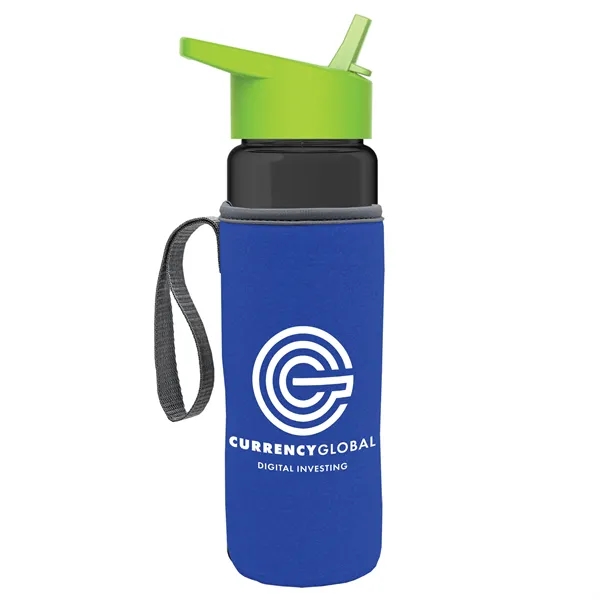 24 Oz Bottle- Flip Straw Lid & Insulator Caddy... from ASI 40480 Koozie Group