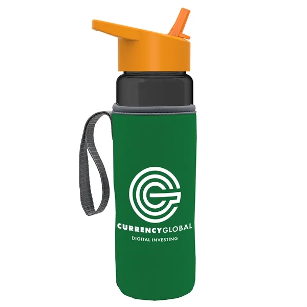 24 Oz Bottle- Flip Straw Lid & Insulator Caddy... from ASI 40480 Koozie Group
