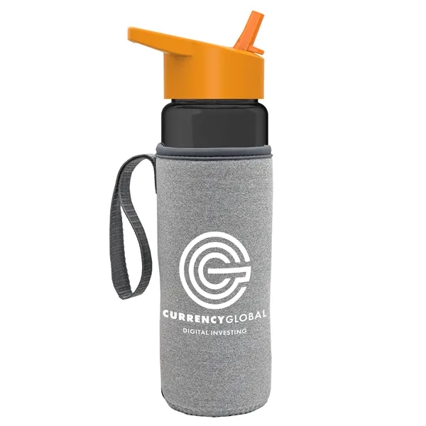 24 Oz Bottle- Flip Straw Lid & Insulator Caddy... from ASI 40480 Koozie Group