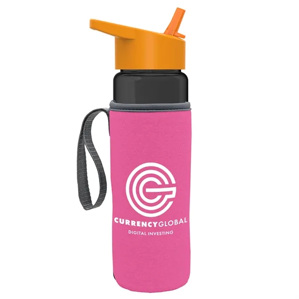 24 Oz Bottle- Flip Straw Lid & Insulator Caddy... from ASI 40480 Koozie Group