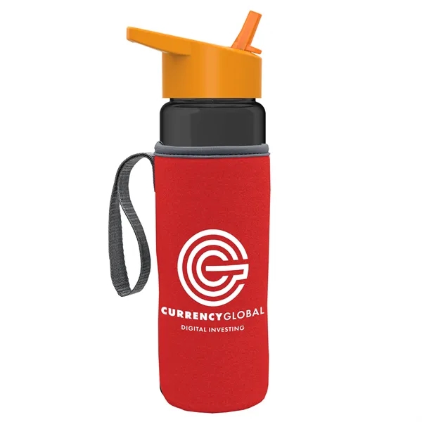 24 Oz Bottle- Flip Straw Lid & Insulator Caddy... from ASI 40480 Koozie Group