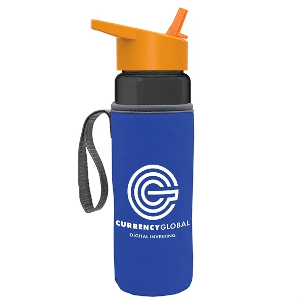 24 Oz Bottle- Flip Straw Lid & Insulator Caddy... from ASI 40480 Koozie Group