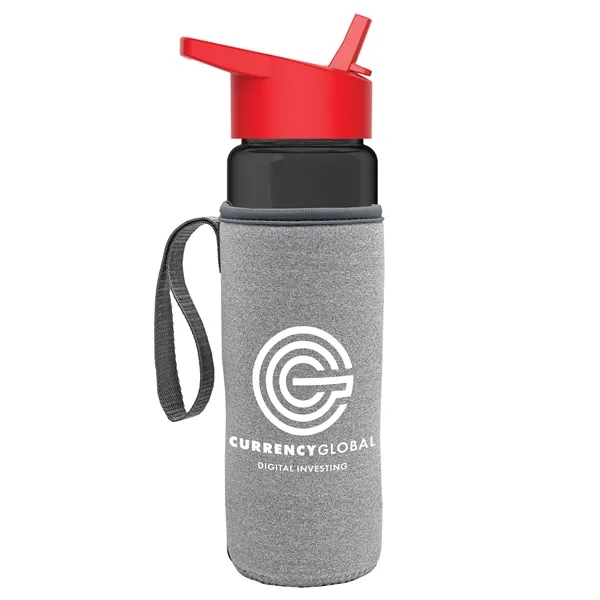 24 Oz Bottle- Flip Straw Lid & Insulator Caddy... from ASI 40480 Koozie Group