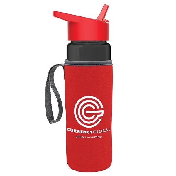 24 Oz Bottle- Flip Straw Lid & Insulator Caddy... from ASI 40480 Koozie Group