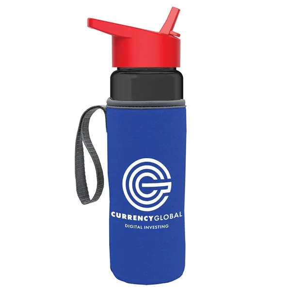 24 Oz Bottle- Flip Straw Lid & Insulator Caddy... from ASI 40480 Koozie Group