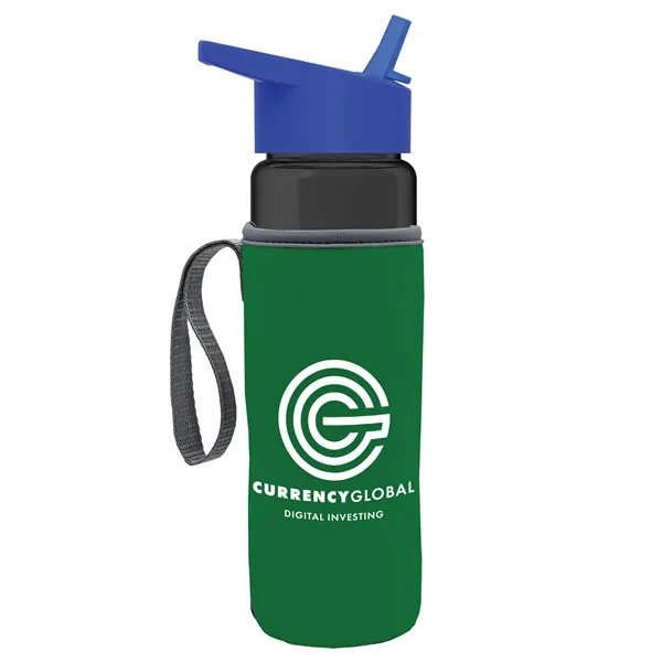 24 Oz Bottle- Flip Straw Lid & Insulator Caddy... from ASI 40480 Koozie Group