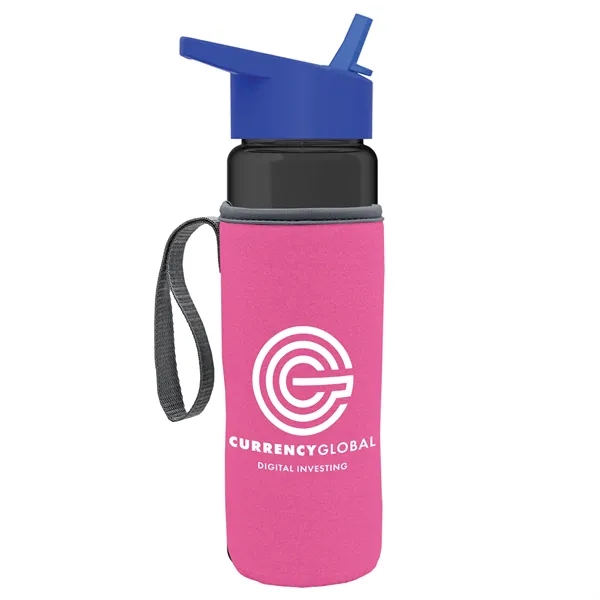 24 Oz Bottle- Flip Straw Lid & Insulator Caddy... from ASI 40480 Koozie Group