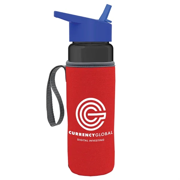 24 Oz Bottle- Flip Straw Lid & Insulator Caddy... from ASI 40480 Koozie Group