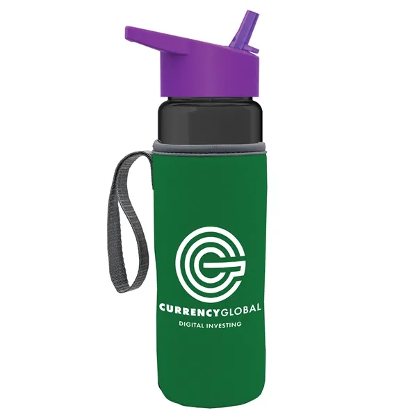 24 Oz Bottle- Flip Straw Lid & Insulator Caddy... from ASI 40480 Koozie Group