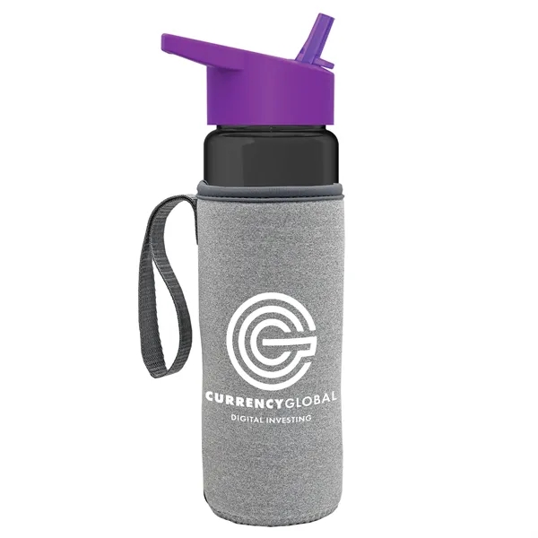 24 Oz Bottle- Flip Straw Lid & Insulator Caddy... from ASI 40480 Koozie Group