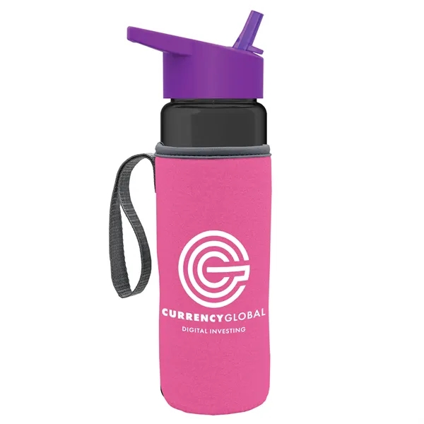 24 Oz Bottle- Flip Straw Lid & Insulator Caddy... from ASI 40480 Koozie Group