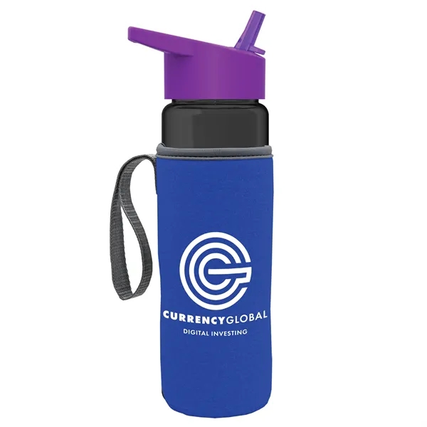 24 Oz Bottle- Flip Straw Lid & Insulator Caddy... from ASI 40480 Koozie Group