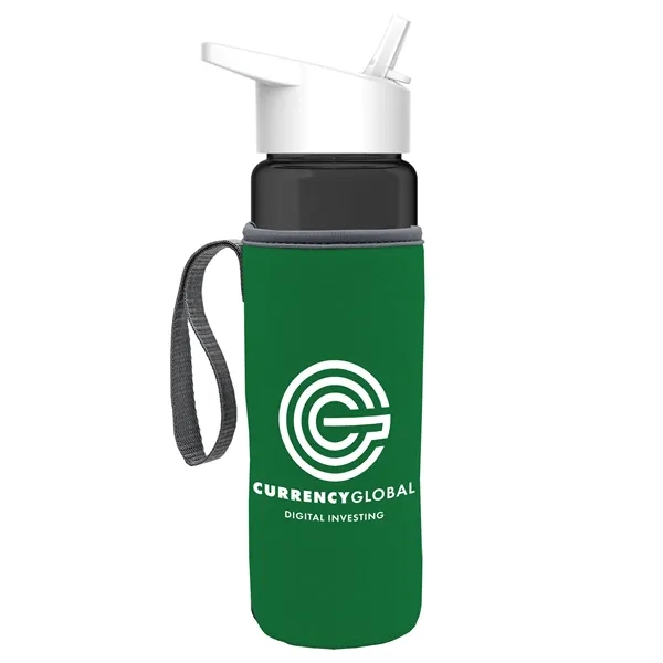 24 Oz Bottle- Flip Straw Lid & Insulator Caddy... from ASI 40480 Koozie Group