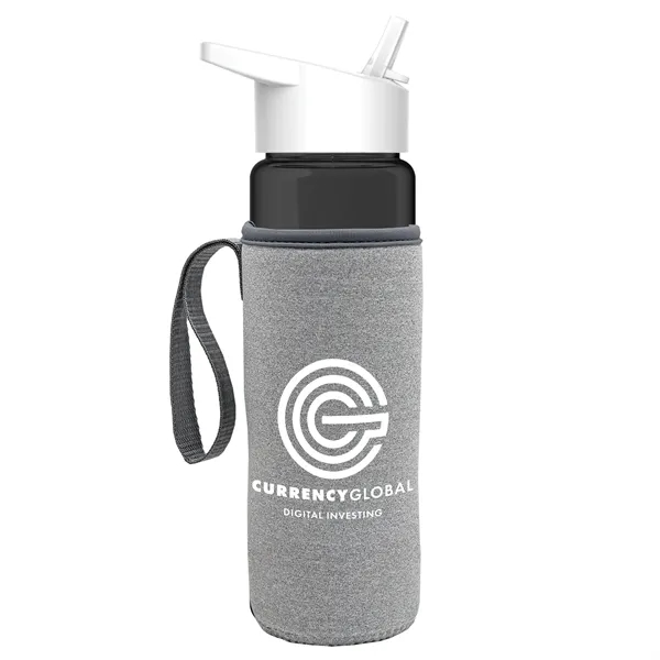 24 Oz Bottle- Flip Straw Lid & Insulator Caddy... from ASI 40480 Koozie Group