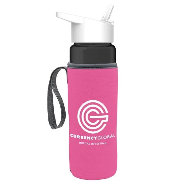 24 Oz Bottle- Flip Straw Lid & Insulator Caddy... from ASI 40480 Koozie Group