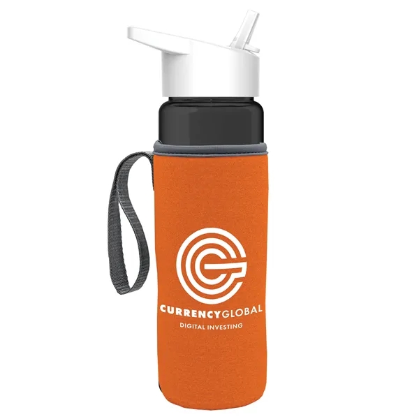 24 Oz Bottle- Flip Straw Lid & Insulator Caddy... from ASI 40480 Koozie Group
