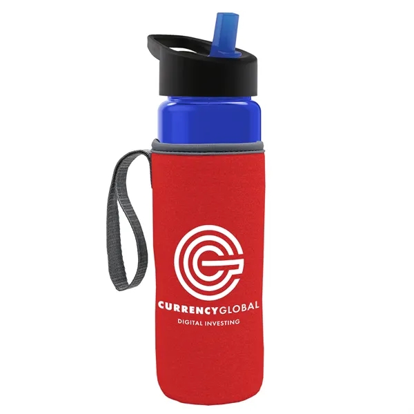 24 Oz Bottle- Flip Straw Lid & Insulator Caddy... from ASI 40480 Koozie Group