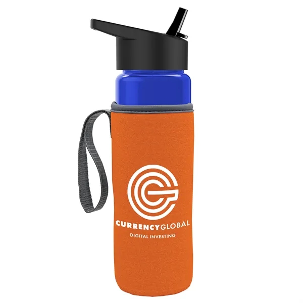 24 Oz Bottle- Flip Straw Lid & Insulator Caddy... from ASI 40480 Koozie Group