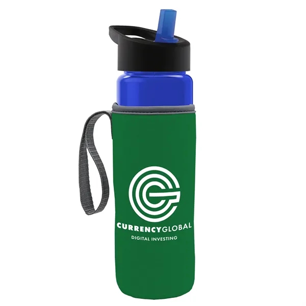 24 Oz Bottle- Flip Straw Lid & Insulator Caddy... from ASI 40480 Koozie Group