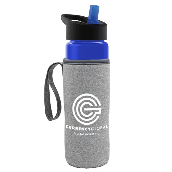 24 Oz Bottle- Flip Straw Lid & Insulator Caddy... from ASI 40480 Koozie Group
