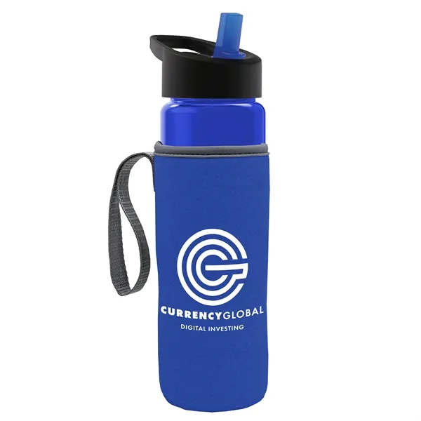 24 Oz Bottle- Flip Straw Lid & Insulator Caddy... from ASI 40480 Koozie Group