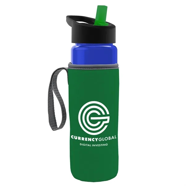 24 Oz Bottle- Flip Straw Lid & Insulator Caddy... from ASI 40480 Koozie Group