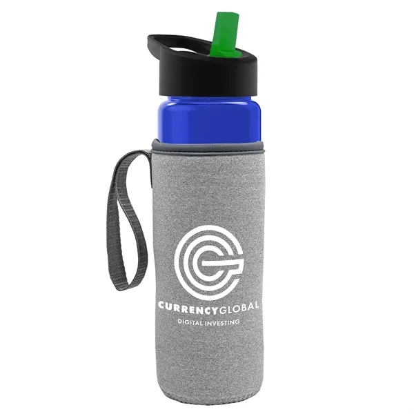 24 Oz Bottle- Flip Straw Lid & Insulator Caddy... from ASI 40480 Koozie Group
