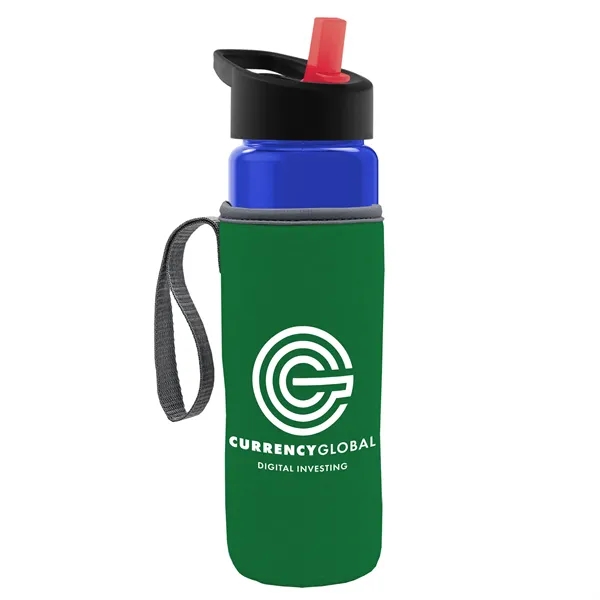 24 Oz Bottle- Flip Straw Lid & Insulator Caddy... from ASI 40480 Koozie Group