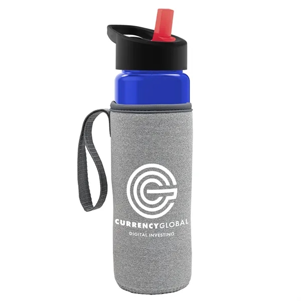 24 Oz Bottle- Flip Straw Lid & Insulator Caddy... from ASI 40480 Koozie Group