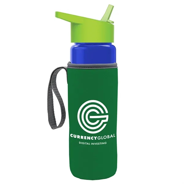 24 Oz Bottle- Flip Straw Lid & Insulator Caddy... from ASI 40480 Koozie Group