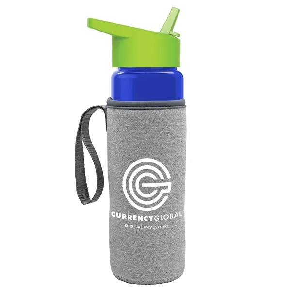 24 Oz Bottle- Flip Straw Lid & Insulator Caddy... from ASI 40480 Koozie Group