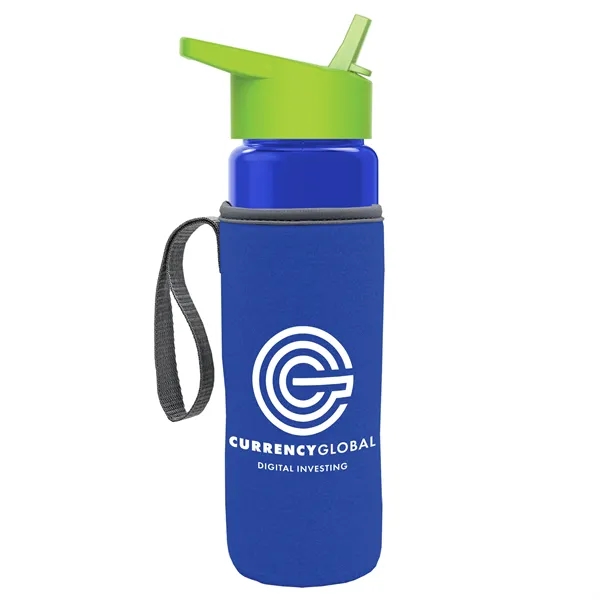 24 Oz Bottle- Flip Straw Lid & Insulator Caddy... from ASI 40480 Koozie Group