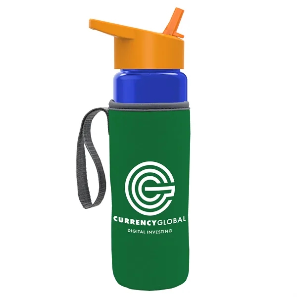 24 Oz Bottle- Flip Straw Lid & Insulator Caddy... from ASI 40480 Koozie Group