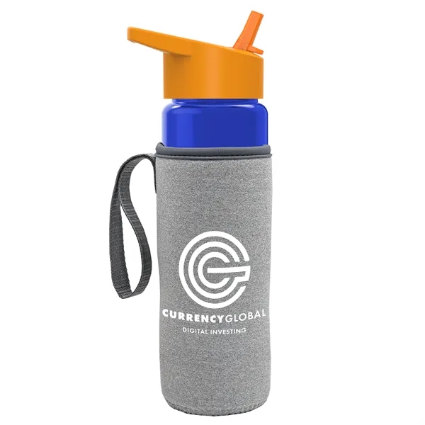 24 Oz Bottle- Flip Straw Lid & Insulator Caddy... from ASI 40480 Koozie Group