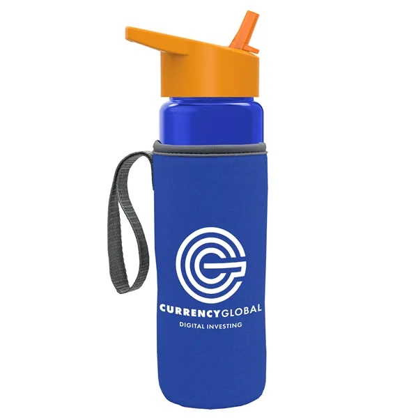 24 Oz Bottle- Flip Straw Lid & Insulator Caddy... from ASI 40480 Koozie Group