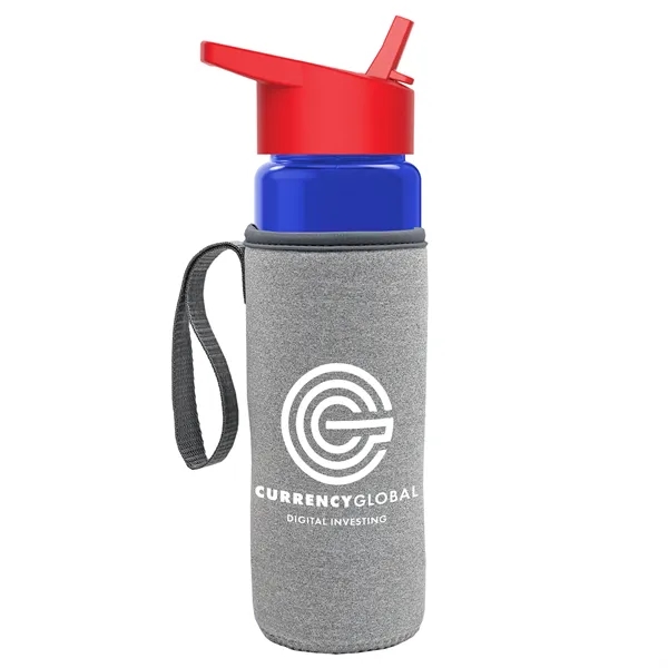 24 Oz Bottle- Flip Straw Lid & Insulator Caddy... from ASI 40480 Koozie Group