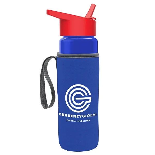 24 Oz Bottle- Flip Straw Lid & Insulator Caddy... from ASI 40480 Koozie Group
