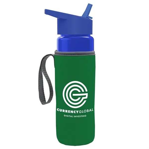 24 Oz Bottle- Flip Straw Lid & Insulator Caddy... from ASI 40480 Koozie Group
