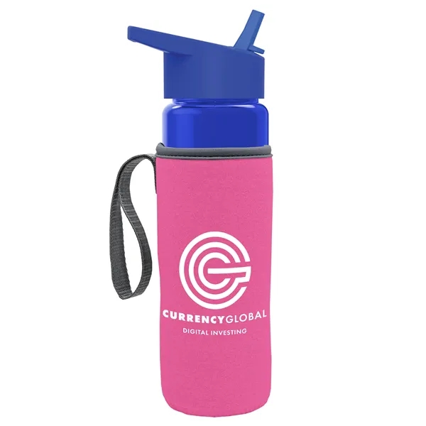 24 Oz Bottle- Flip Straw Lid & Insulator Caddy... from ASI 40480 Koozie Group