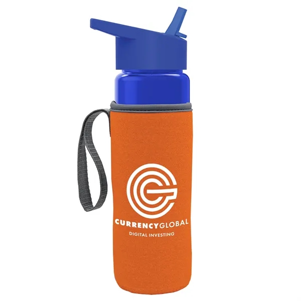 24 Oz Bottle- Flip Straw Lid & Insulator Caddy... from ASI 40480 Koozie Group