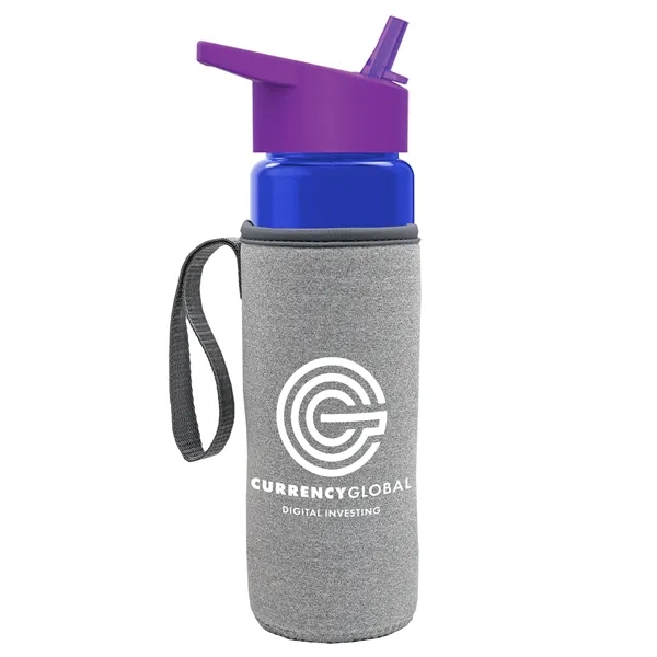 24 Oz Bottle- Flip Straw Lid & Insulator Caddy... from ASI 40480 Koozie Group