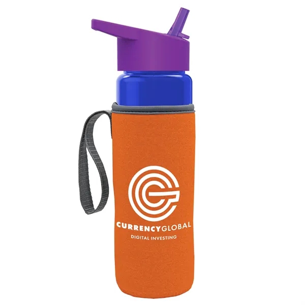 24 Oz Bottle- Flip Straw Lid & Insulator Caddy... from ASI 40480 Koozie Group