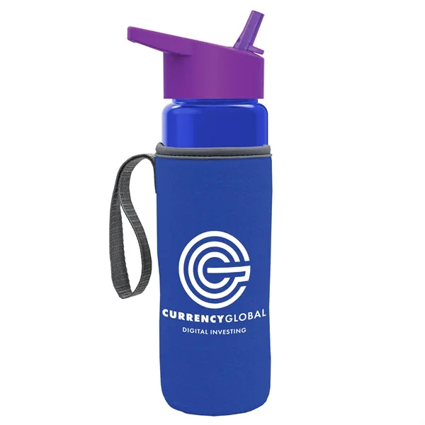 24 Oz Bottle- Flip Straw Lid & Insulator Caddy... from ASI 40480 Koozie Group