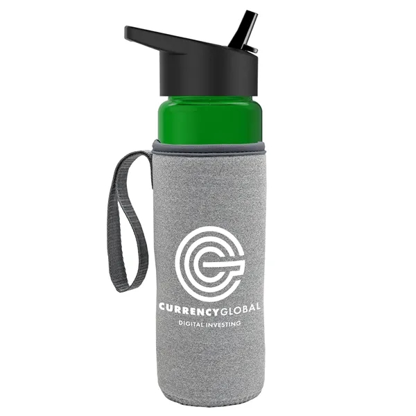 24 Oz Bottle- Flip Straw Lid & Insulator Caddy... from ASI 40480 Koozie Group