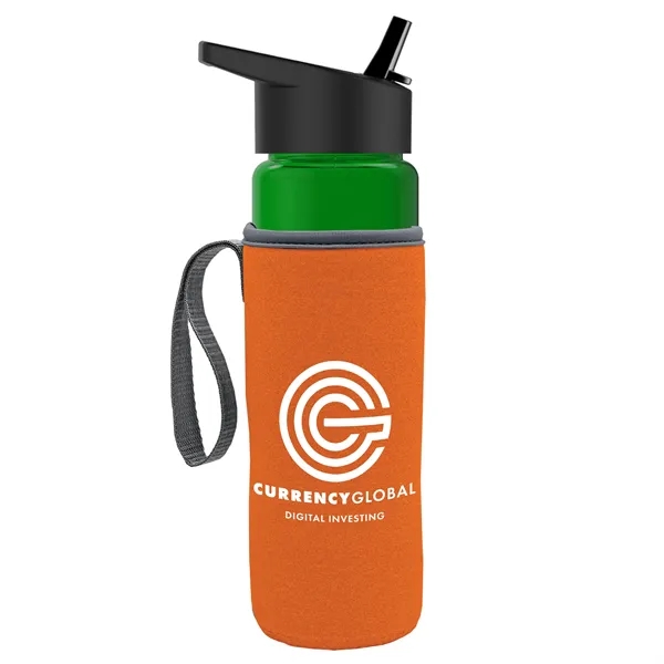 24 Oz Bottle- Flip Straw Lid & Insulator Caddy... from ASI 40480 Koozie Group