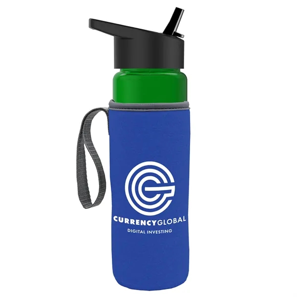 24 Oz Bottle- Flip Straw Lid & Insulator Caddy... from ASI 40480 Koozie Group