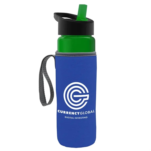 24 Oz Bottle- Flip Straw Lid & Insulator Caddy... from ASI 40480 Koozie Group